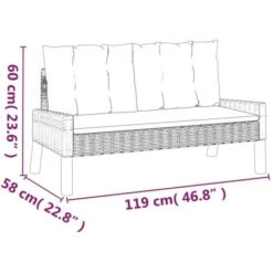 Set De Muebels De Jardín 4 Piezas Con Cojines Ratán PE Y Madera VidaXL 7 Set De Muebels De Jardín 4 Piezas Con Cojines Ratán PE Y Madera VidaXL -Mano Mano Ventas 88899661 3