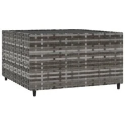 Mesa De Centro Jardín Cuadrada Ratán Sintético Gris 50x50x30 Cm VidaXL