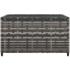 Mesa De Centro Jardín Cuadrada Ratán Sintético Gris 50x50x30 Cm VidaXL -Mano Mano Ventas 89547901 4