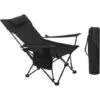 WOLTU Silla De Camping Plegable Y Portátil Silla De Acampada Ligera Con Portavasos Reposacabezas Y Bolsas Estructura Metálica Para Soportar 150 Kg Para Picnic Playa Jardín Pesca Negro