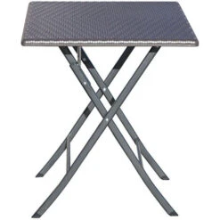 MESA POLIET. RATAN PLEG. 61,5X61,5X73 CM