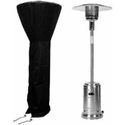 LangRay 1PCS -210d Negro Resistente Al Agua Standup Patio Calentador Cubierta Calentador Cubiertas