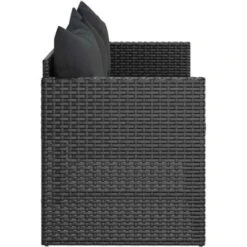 Sofá De Jardín 3 Plazas Con Cojines Ratán Sintético Negro VidaXL -Mano Mano Ventas 90205560 5