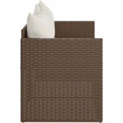 Sofá De Jardín De 3 Plazas Con Cojines Ratán Sintético Marrón VidaXL 9 Sofá De Jardín De 3 Plazas Con Cojines Ratán Sintético Marrón VidaXL -Mano Mano Ventas 90205564 5