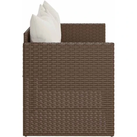 Sofá De Jardín De 3 Plazas Con Cojines Ratán Sintético Marrón VidaXL 5 Sofá De Jardín De 3 Plazas Con Cojines Ratán Sintético Marrón VidaXL - Imagen 5