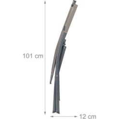 Relaxdays Set 2 Sillas Jardín, Asiento Plegable Terraza, Balcón, Silla Camping Metal 120 Kg, Resisten Intemperie, Marrón -Mano Mano Ventas 90216317 5