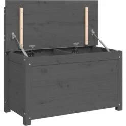 Banco De Madera Maciza De Pino Gris 80x41x77 Cm VidaXL