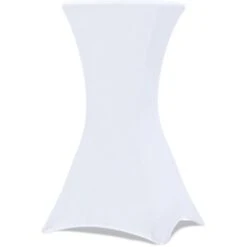 Juego De 4 Mesas Altas Plegables De 105 CM Y 4 Fundas Blancas -Mano Mano Ventas 90376010 4