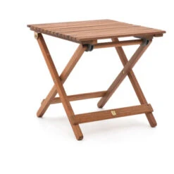 Mesa Auxiliar Para Terraza O Balcón Chillvert Savona 48x48x46 Cm Plegable De Madera De Bosques Sostenibles Tamaño Compacto