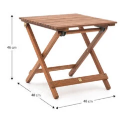 Mesa Auxiliar Para Terraza O Balcón Chillvert Savona 48x48x46 Cm Plegable De Madera De Bosques Sostenibles Tamaño Compacto -Mano Mano Ventas 90585461 4