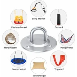 Gancho De Techo Colgante Soporte De Silla De Acero Inoxidable De Primera Calidad Hasta 400 Kg Para Silla Colgante Hamaca Saco De Boxeo Entrenador De Honda Toldo De Tela De Yoga Nido Columpio Asiento C -Mano Mano Ventas 91349578 5