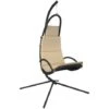 Silla Colgante De Jardín Con Cojín Acero Y Tela Oxford Crema VidaXL