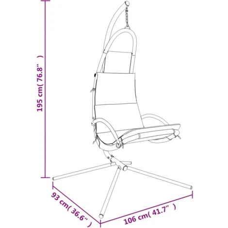 Silla Colgante De Jardín Con Cojín Acero Y Tela Oxford Crema VidaXL 3 Silla Colgante De Jardín Con Cojín Acero Y Tela Oxford Crema VidaXL - Imagen 3