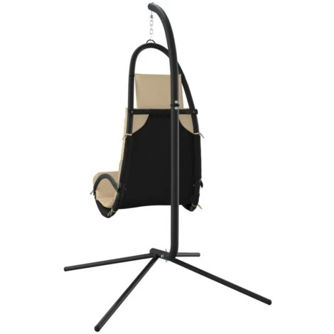 Silla Colgante De Jardín Con Cojín Acero Y Tela Oxford Crema VidaXL 5 Silla Colgante De Jardín Con Cojín Acero Y Tela Oxford Crema VidaXL - Imagen 5