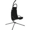 Silla Colgante De Jardín Con Cojín Acero Y Tela Oxford Negro VidaXL