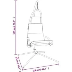 Silla Colgante De Jardín Con Cojín Acero Y Tela Oxford Negro VidaXL 7 Silla Colgante De Jardín Con Cojín Acero Y Tela Oxford Negro VidaXL -Mano Mano Ventas 91928845 3