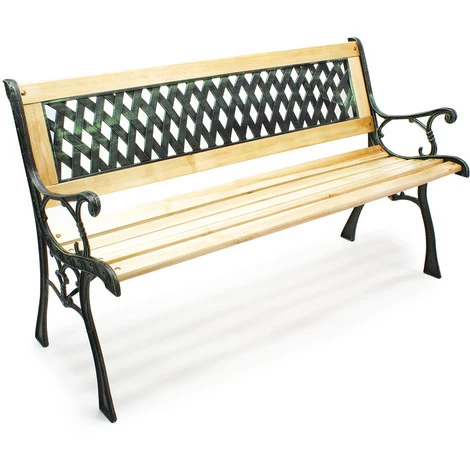 Banco Jardín Asiento Parque Inge Madera Y Hierro Fundido Respaldo Rejilla 2 Plazas Interior Exterior 1 Banco Jardín Asiento Parque Inge Madera Y Hierro Fundido Respaldo Rejilla 2 Plazas Interior Exterior