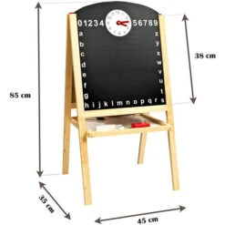 La Pizarra Magnética De Madera Niños Con Accesorios Y Reloj -Mano Mano Ventas 92382137 2