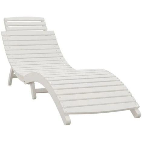 Tumbona De Madera Maciza Acacia Blanca 184x55x64 Cm VidaXL 1 Tumbona De Madera Maciza Acacia Blanca 184x55x64 Cm VidaXL