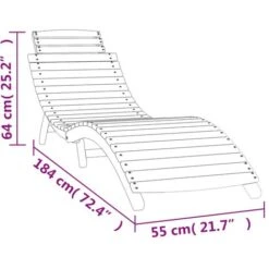 Tumbona De Madera Maciza Acacia Blanca 184x55x64 Cm VidaXL 7 Tumbona De Madera Maciza Acacia Blanca 184x55x64 Cm VidaXL -Mano Mano Ventas 92786166 3