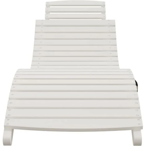 Tumbona De Madera Maciza Acacia Blanca 184x55x64 Cm VidaXL 4 Tumbona De Madera Maciza Acacia Blanca 184x55x64 Cm VidaXL - Imagen 4