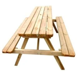 Forest MESA 180X170 + 2 BANCOS ABATIBLES MADERA 6 PLAZAS