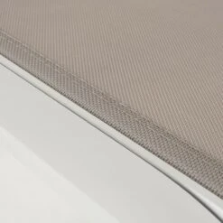 Reposapiés De Exterior Apilable, Medidas 57x52x45 Cm, Aluminio Blanco Y Textilene Taupé -Mano Mano Ventas 94402510 5