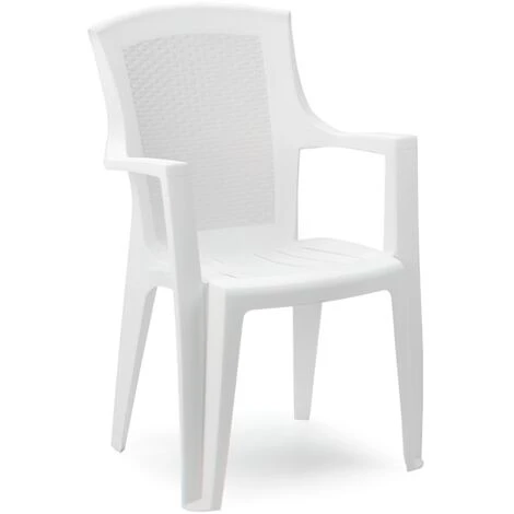 Silla Resina Ratan Respaldo Alto Blanco Eden 1 Silla Resina Ratan Respaldo Alto Blanco Eden