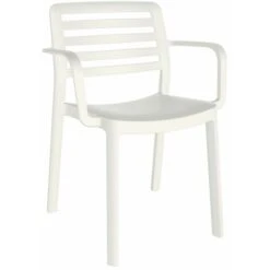 Silla Jard Fija Resol Res Blanca Wind