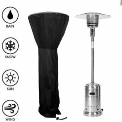 Cubierta Redonda Para Calentador De Patio, Cubierta Negra Para Calentador De Patio, Cubierta Para Calentador De Patio Al Aire Libre (226 X 85 X 48 Cm) -Mano Mano Ventas 95129359 3