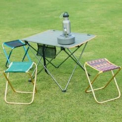 Mini Taburete Plegable Para Acampar, Asiento De Pesca Plegable Ligero, Taburete De Playa Portátil Pequeño Para Viajes, Senderismo, Senderismo, Picnic En El Jardín -Mano Mano Ventas 95148808 5