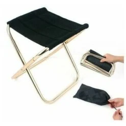 Taburetes Plegables Portátiles Para Exteriores Para Pesca, Senderismo, Camping, Taburetes Plegables Para Barbacoa, Aluminio Sólido, Nailon Plegado (252327 CM)