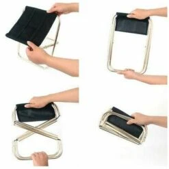Taburetes Plegables Portátiles Para Exteriores Para Pesca, Senderismo, Camping, Taburetes Plegables Para Barbacoa, Aluminio Sólido, Nailon Plegado (252327 CM) -Mano Mano Ventas 95561707 4