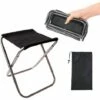 Mini Taburete Plegable De Aleación De Aluminio, Taburete Plegable Para Exteriores, Bolsa De Taburete Plegable Ultraligero Portátil Con Almacenamiento Para Pesca, Camping, Barbacoa, Viajes Al Aire Libr