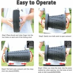 Taburete Plegable Telescópico Portátil, Taburetes De Asiento Compactos Y Livianos Con Capacidad De Carga De 550 Libras Taburete Retráctil Plegable Portátil Para Adultos Pesca Jardín Viajes Senderismo -Mano Mano Ventas 95569771 3