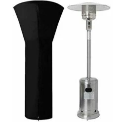 Cubierta Para Calentador De Exteriores, Cubierta Para Calentador De Patio, Cubierta Impermeable Para Calentador De Patio Oxford 210D, Cubierta Para Calentador De Patio, Negro, 221x85x48cm