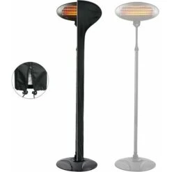 Cubierta Para Calentador Eléctrico De Patio - Impermeable - Tela Oxford 420D - Totalmente Resistente A La Intemperie - Con Cremallera Y Cordón Ajustable - A Prueba De Viento