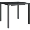 Mesa De Jardín De Acero Gris Antracita 80x80x72 Cm VidaXL