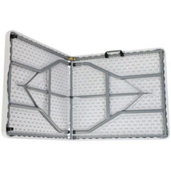 Orion91 - Mesa Plegable Rectangular Catering 150cm (Pack 2), Resina/Acero, Interior/Exterior, Jardín Y Terraza, Resistente Humedad Y Rayos UV, Portátil, 4 Comensales, Dimensiones 150x70x74cm, Blanco -Mano Mano Ventas 96766670 4
