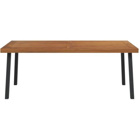 Mesa De Jardín Madera Maciza De Acacia 200x100x75 Cm VidaXL 4 Mesa De Jardín Madera Maciza De Acacia 200x100x75 Cm VidaXL - Imagen 4
