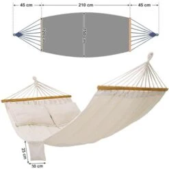 Songmics Hamaca, Superficie De Lona: 210 X 150cm, Resistencia 300kg -Mano Mano Ventas 96926170 5