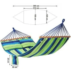 Songmics Hamaca Con Travesaño Tela De Polialgodón 210 X 150cm Carga De 300kg -Mano Mano Ventas 97012148 5