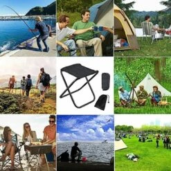 Silla De Pesca Plegable Taburete Pequeño Plegable Taburete Plegable Portátil Para Acampar Silla De Pesca Plegable Con Bolsa De Almacenamiento Para Barbacoa Picnic Camping Viajes Senderismo Playa -Mano Mano Ventas 97024390 3