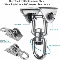 Innovador Gancho De Techo Con Acero Inoxidable 304, Capacidad De 500 Kg, Rotación De 360°, Suspensión Para Conjuntos De Hormigón, Silla Colgante, Lámpara Colgante, Hamaca, Yoga, Con 4 Tornillos De Fij 7 Innovador Gancho De Techo Con Acero Inoxidable 304, Capacidad De 500 Kg, Rotación De 360°, Suspensión Para Conjuntos De Hormigón, Silla Colgante, Lámpara Colgante, Hamaca, Yoga, Con 4 Tornillos De Fij -Mano Mano Ventas 97078917 3