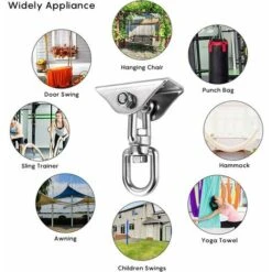 Innovador Gancho De Techo Con Acero Inoxidable 304, Capacidad De 500 Kg, Rotación De 360°, Suspensión Para Conjuntos De Hormigón, Silla Colgante, Lámpara Colgante, Hamaca, Yoga, Con 4 Tornillos De Fij 9 Innovador Gancho De Techo Con Acero Inoxidable 304, Capacidad De 500 Kg, Rotación De 360°, Suspensión Para Conjuntos De Hormigón, Silla Colgante, Lámpara Colgante, Hamaca, Yoga, Con 4 Tornillos De Fij -Mano Mano Ventas 97078917 5
