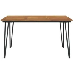 Mesa De Jardín Con Patas En U Madera Maciza Acacia 148x80x75 Cm VidaXL -Mano Mano Ventas 97280590 4