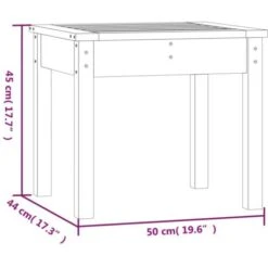Banco De Jardín Madera Maciza De Pino 50x44x45 Cm VidaXL -Mano Mano Ventas 97280718 3