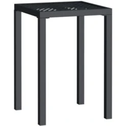 Mesa De Jardín De Acero Gris Antracita 50x50x72 Cm VidaXL