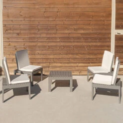 Mesa Centro Exterior 65x65x32cm Häusbed Baltico Gris-Antrácita -Mano Mano Ventas 97322937 3