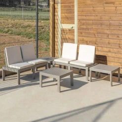 Mesa Centro Exterior 65x65x32cm Häusbed Baltico Gris-Antrácita -Mano Mano Ventas 97322937 4